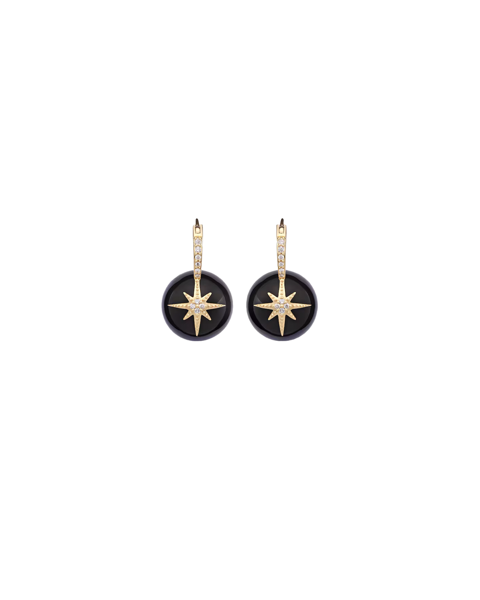 Starburst Earrings in Black