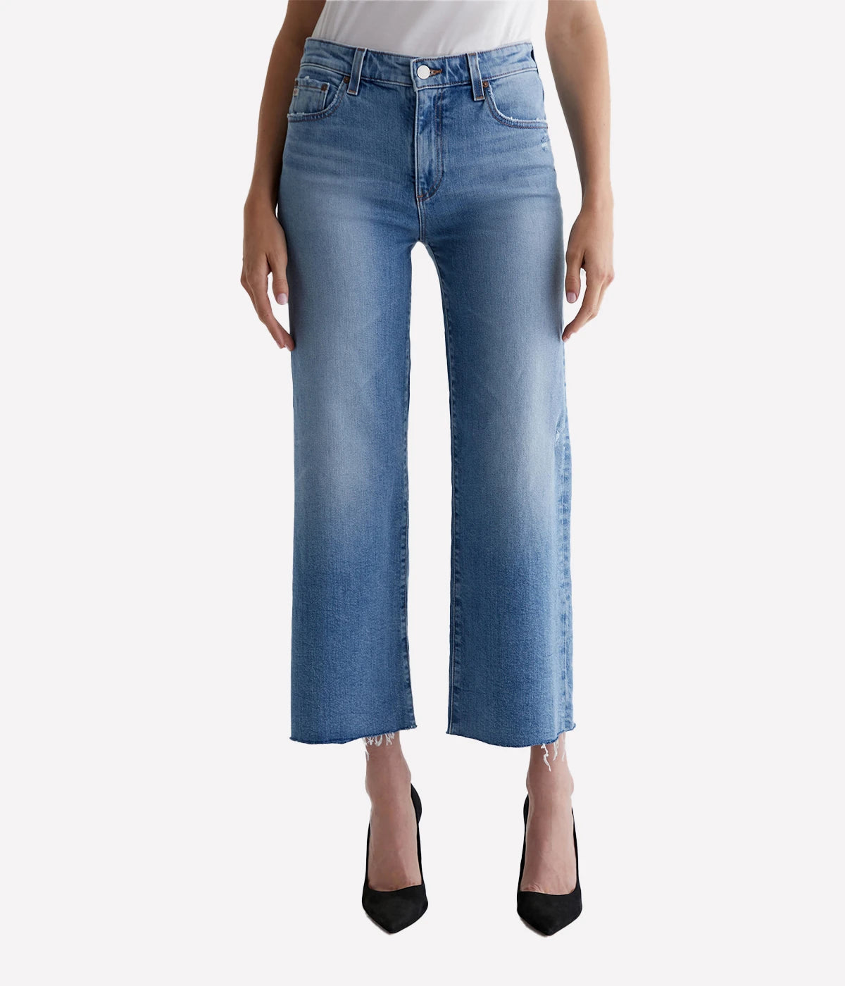 Saige Wide Leg Crop Jean in 18 Years Oslo