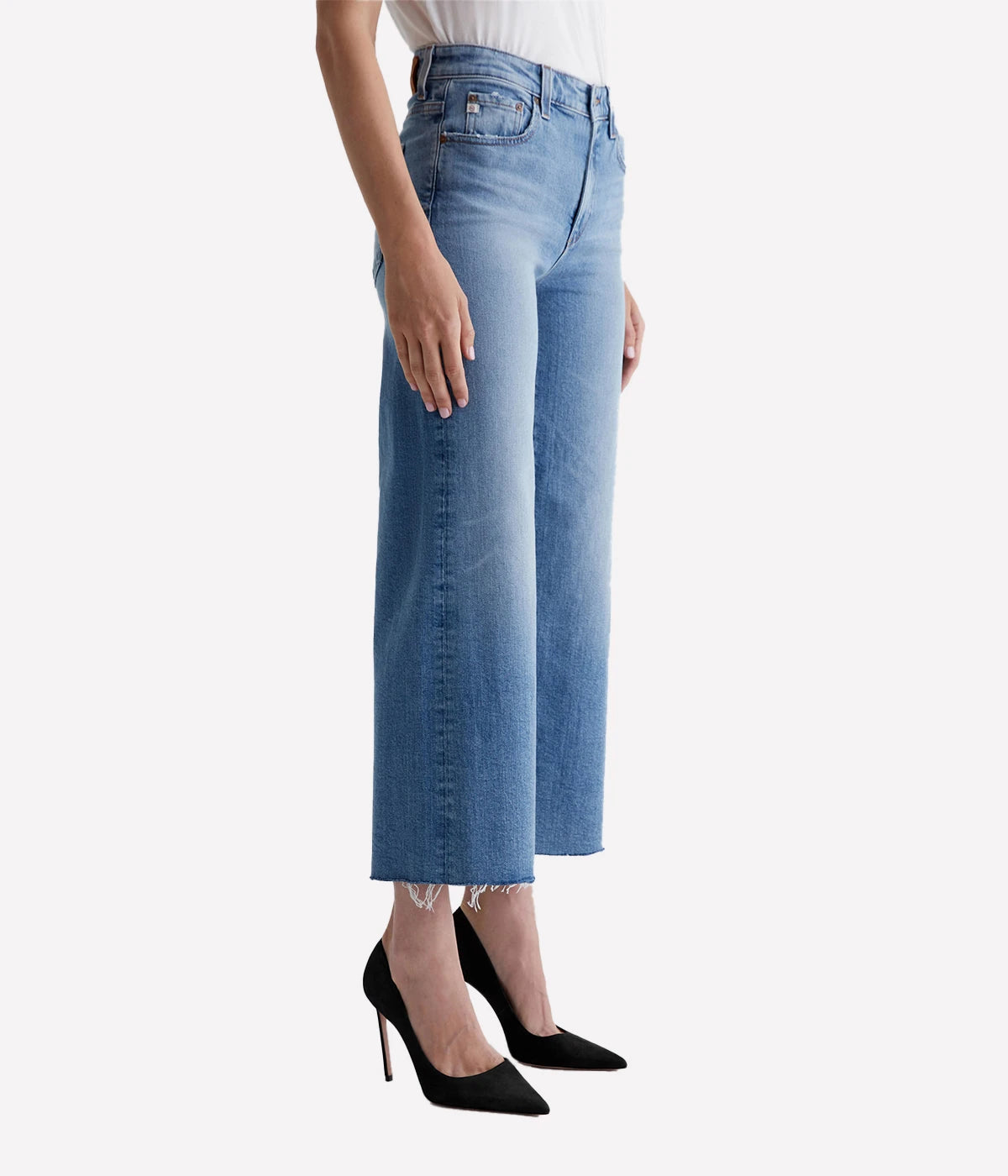 Saige Wide Leg Crop Jean in 18 Years Oslo