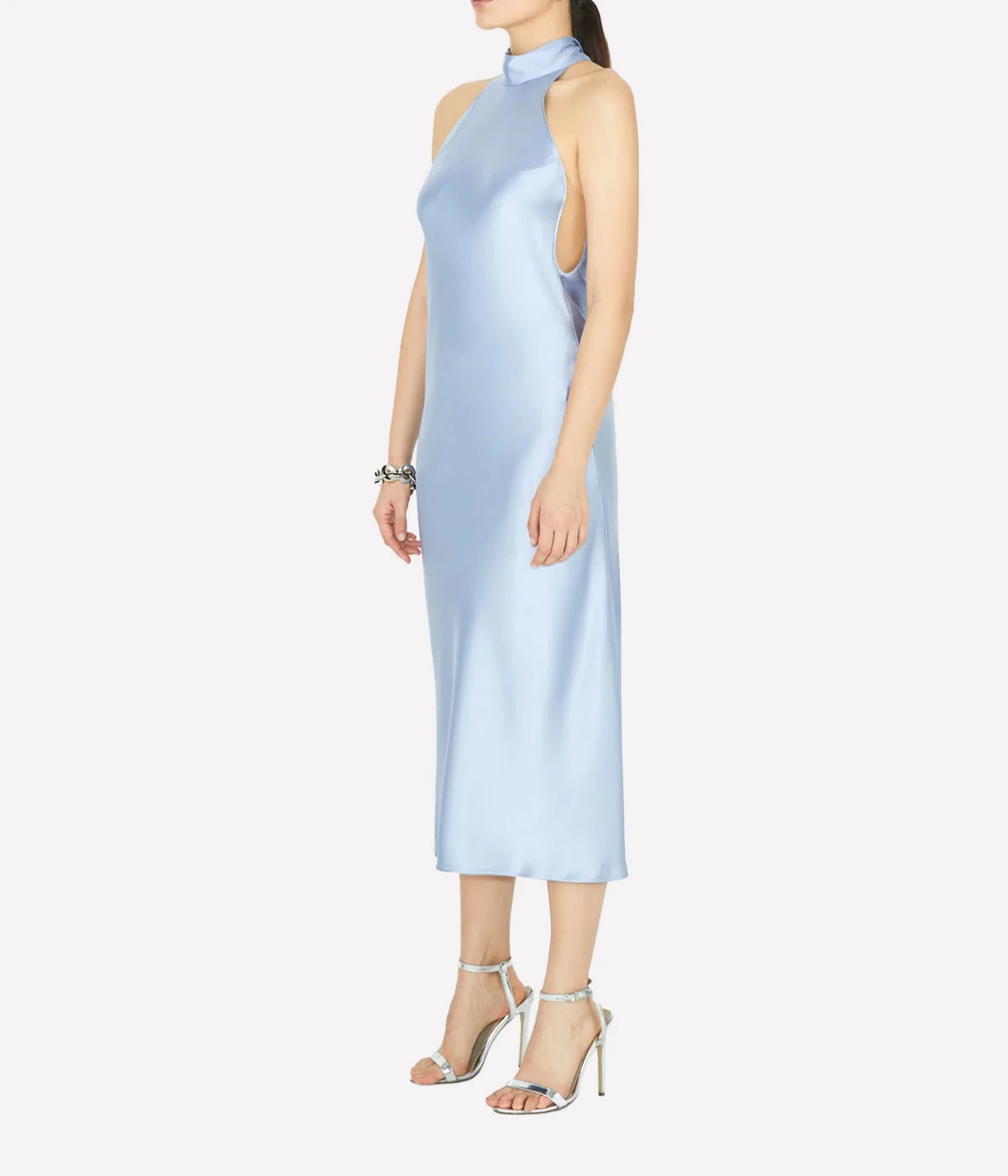 Scallop Sienna Dress in Ice Blue