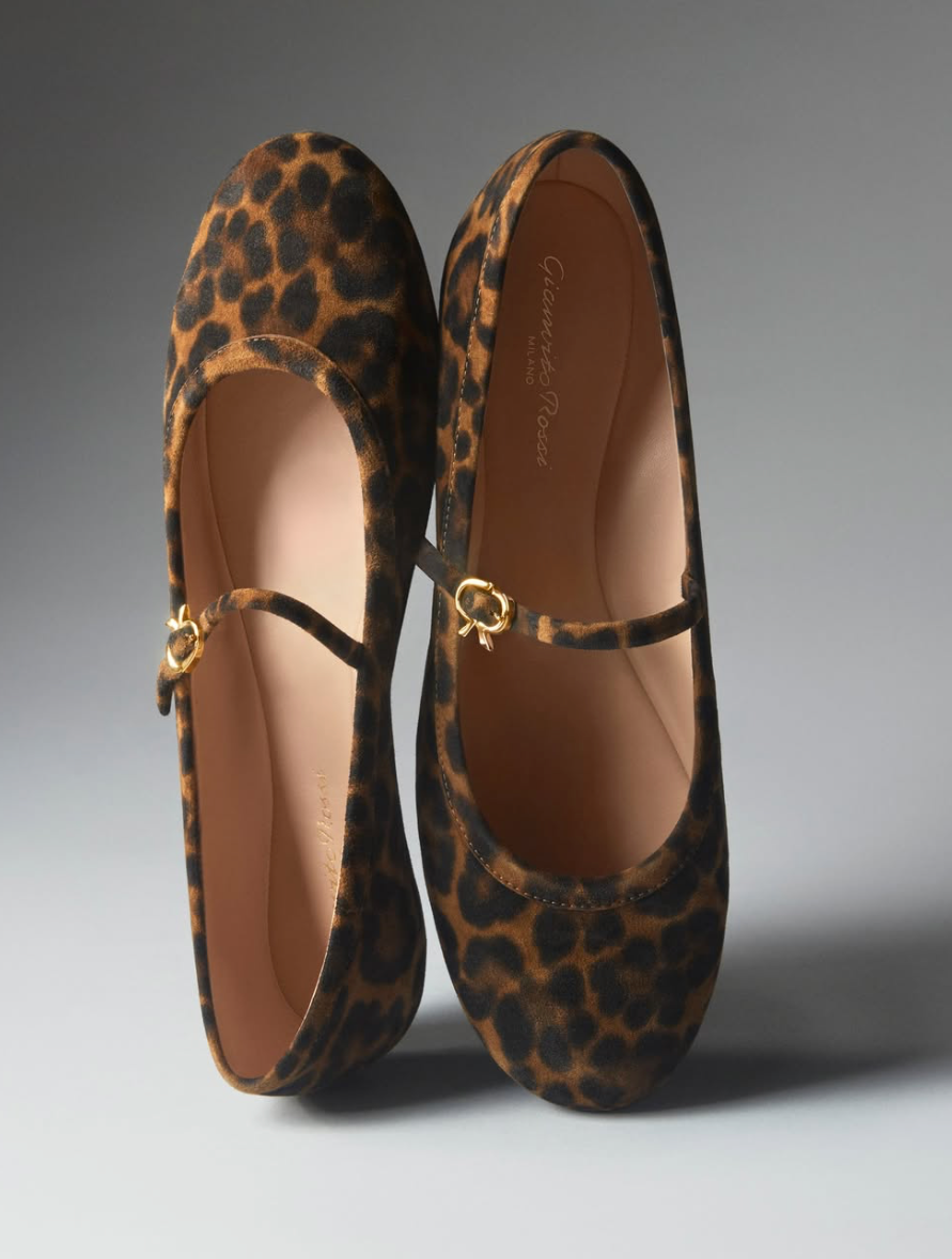 Carla Ballet Flat in Almond Leopard