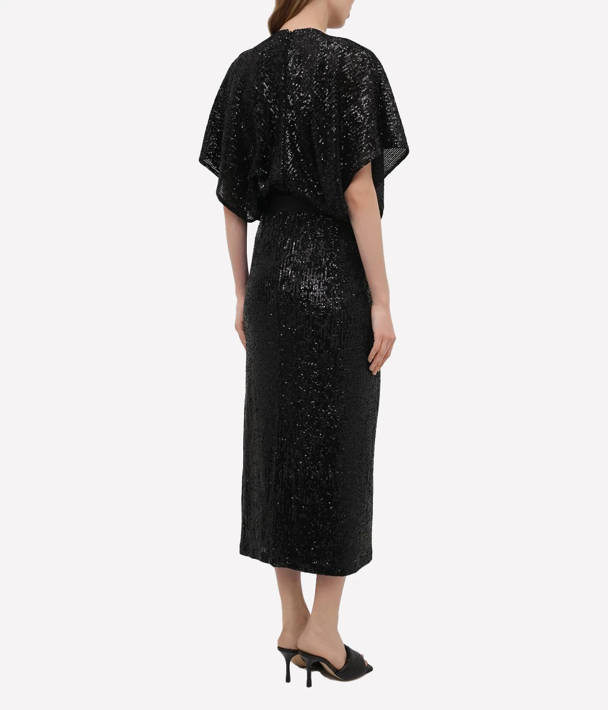 Sequin Madalya Dress in Black