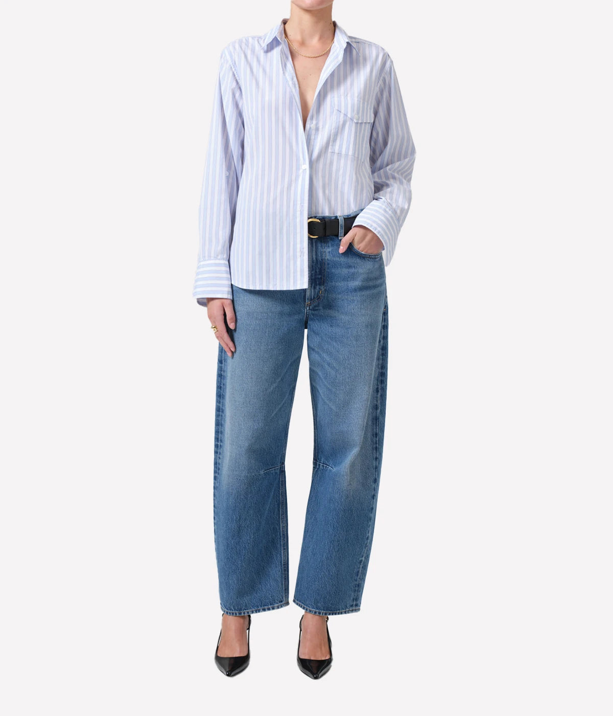 Shay Shirt in French Stripe