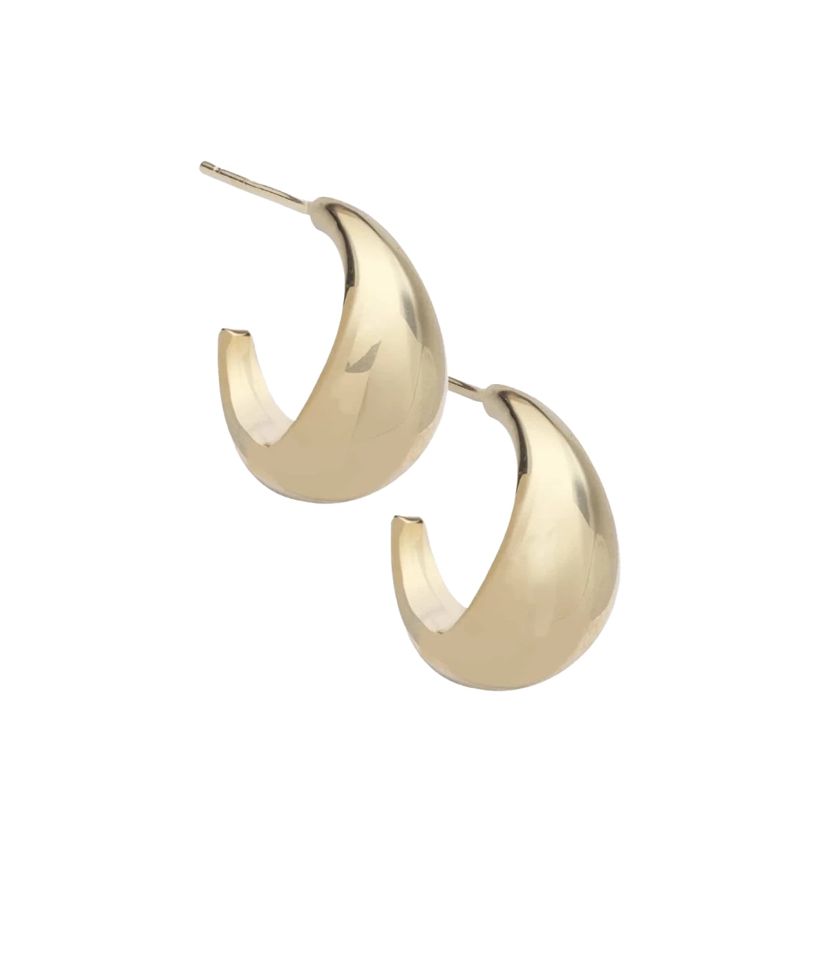 A wide dome frame minimal and chic earring. Wear and style these sculptural yellow gold with your casual and dressy looks. Affordable yet classy, you’ll wear these earrings nonstop! 