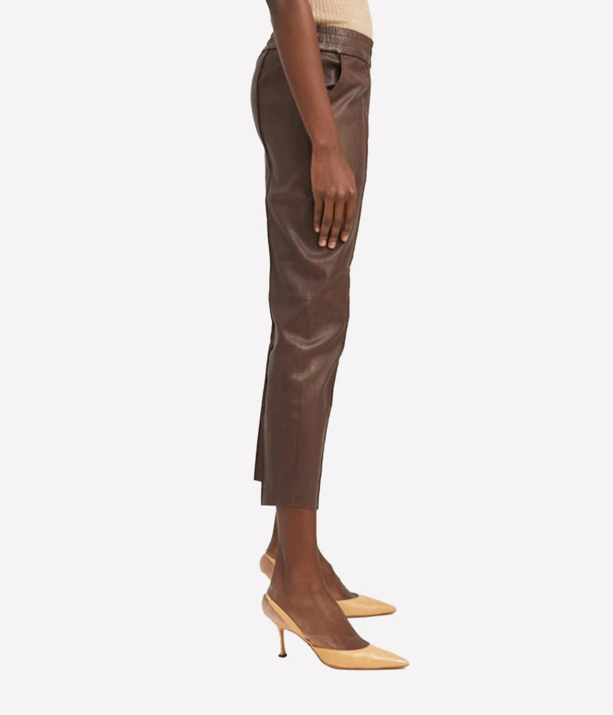 Slim Jogger with Pocket in Dark Chocolate