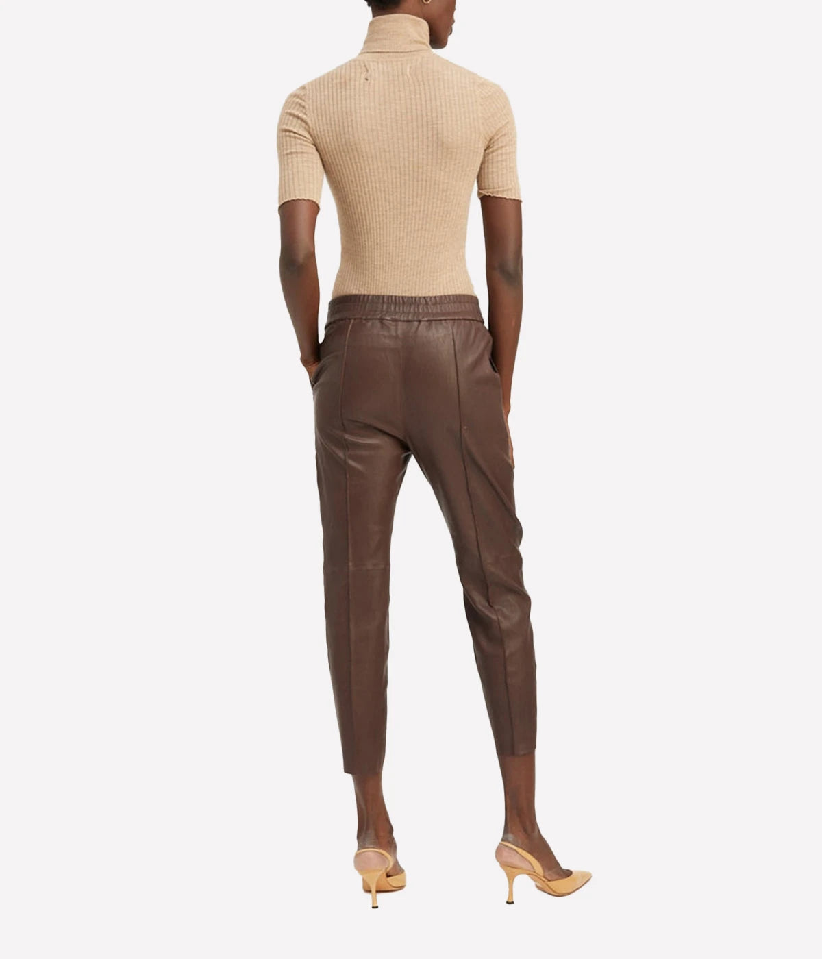 Slim Jogger with Pocket in Dark Chocolate