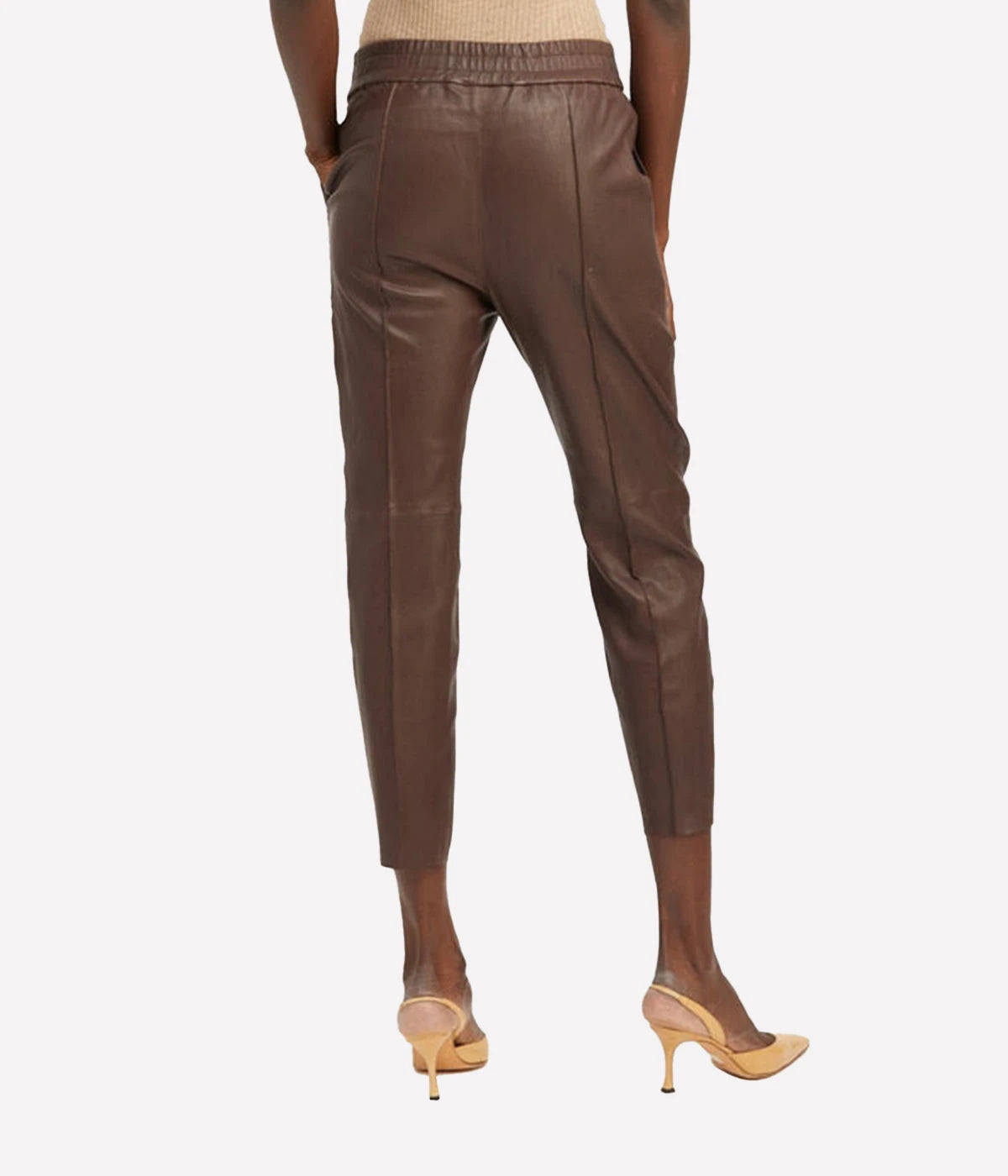 Slim Jogger with Pocket in Dark Chocolate