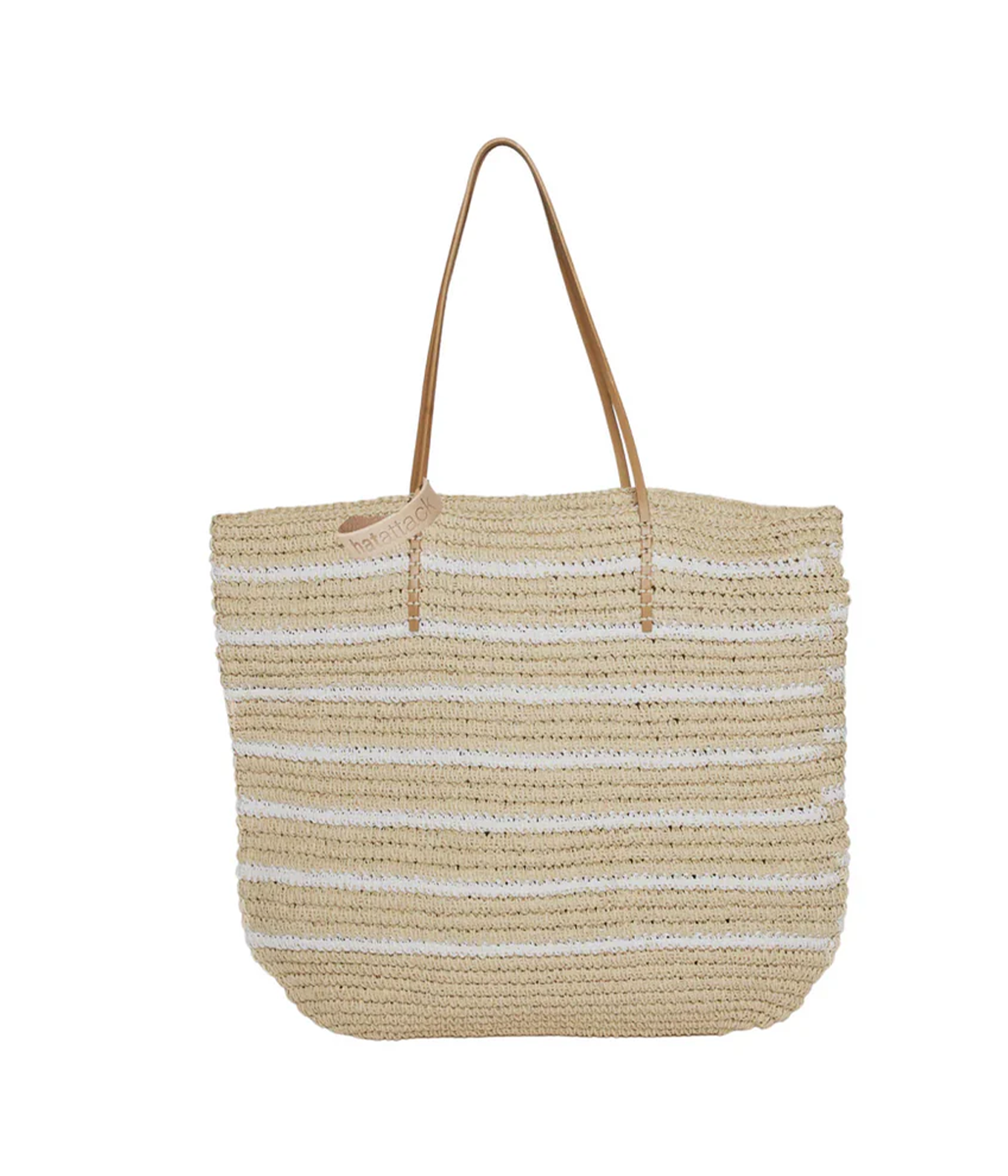 Stella Stripe Tote in Natural White Stripe