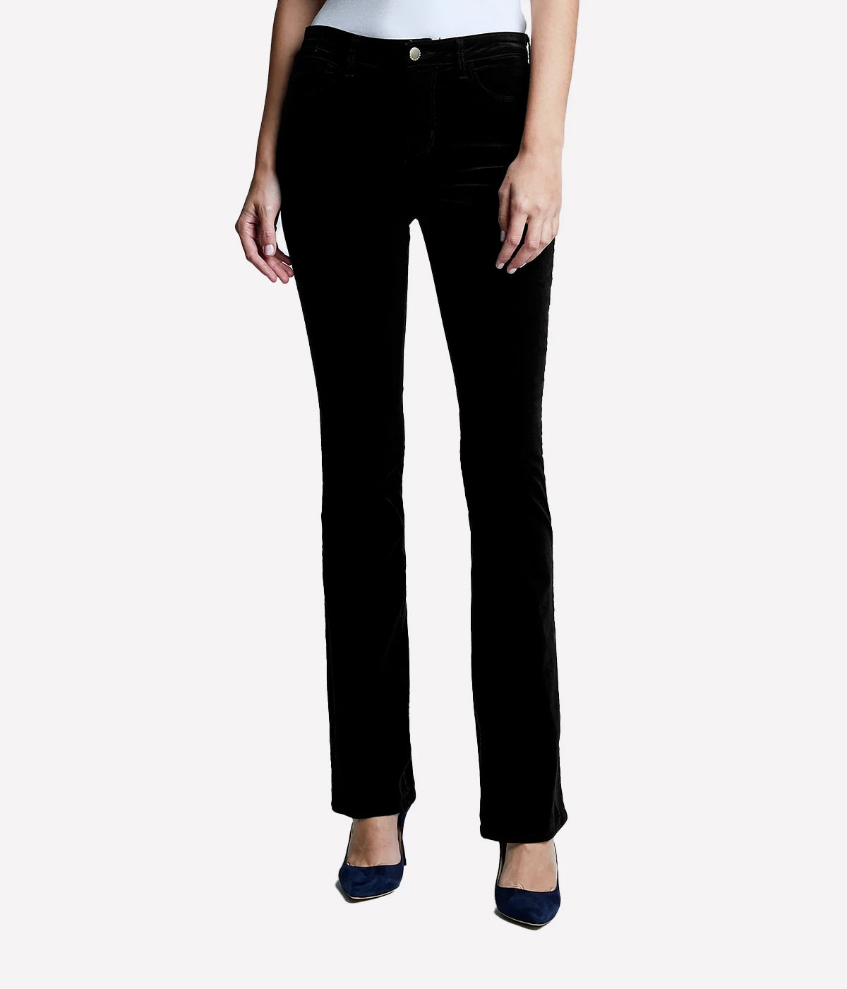 Stevie H/R Straight Pant in Black