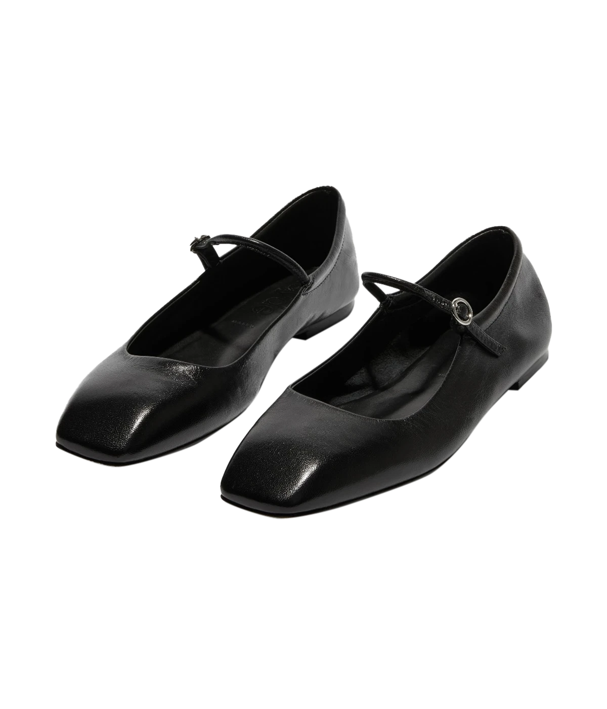 Uma Nappa Leather Ballet Flat in Black