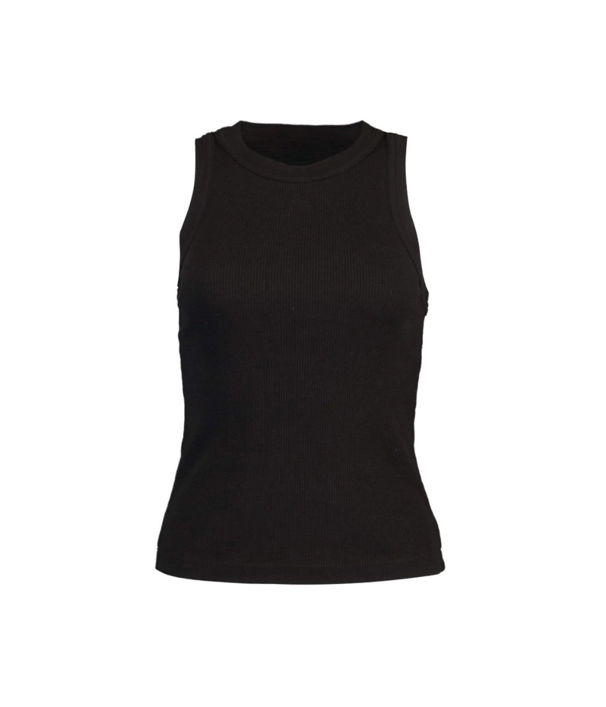 Isabel Rib Tank in Black