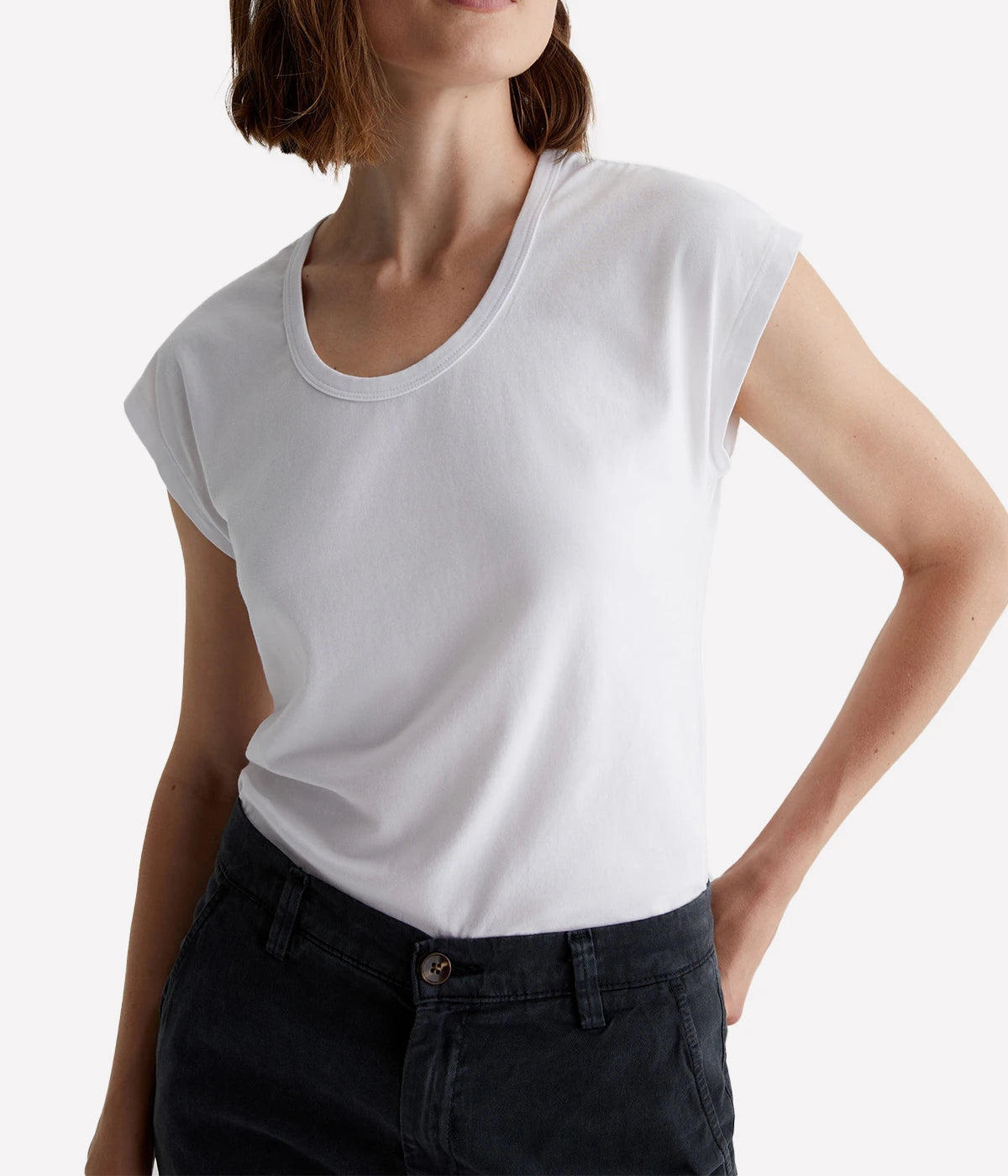 Vintage Willa Scoop Tee in True White