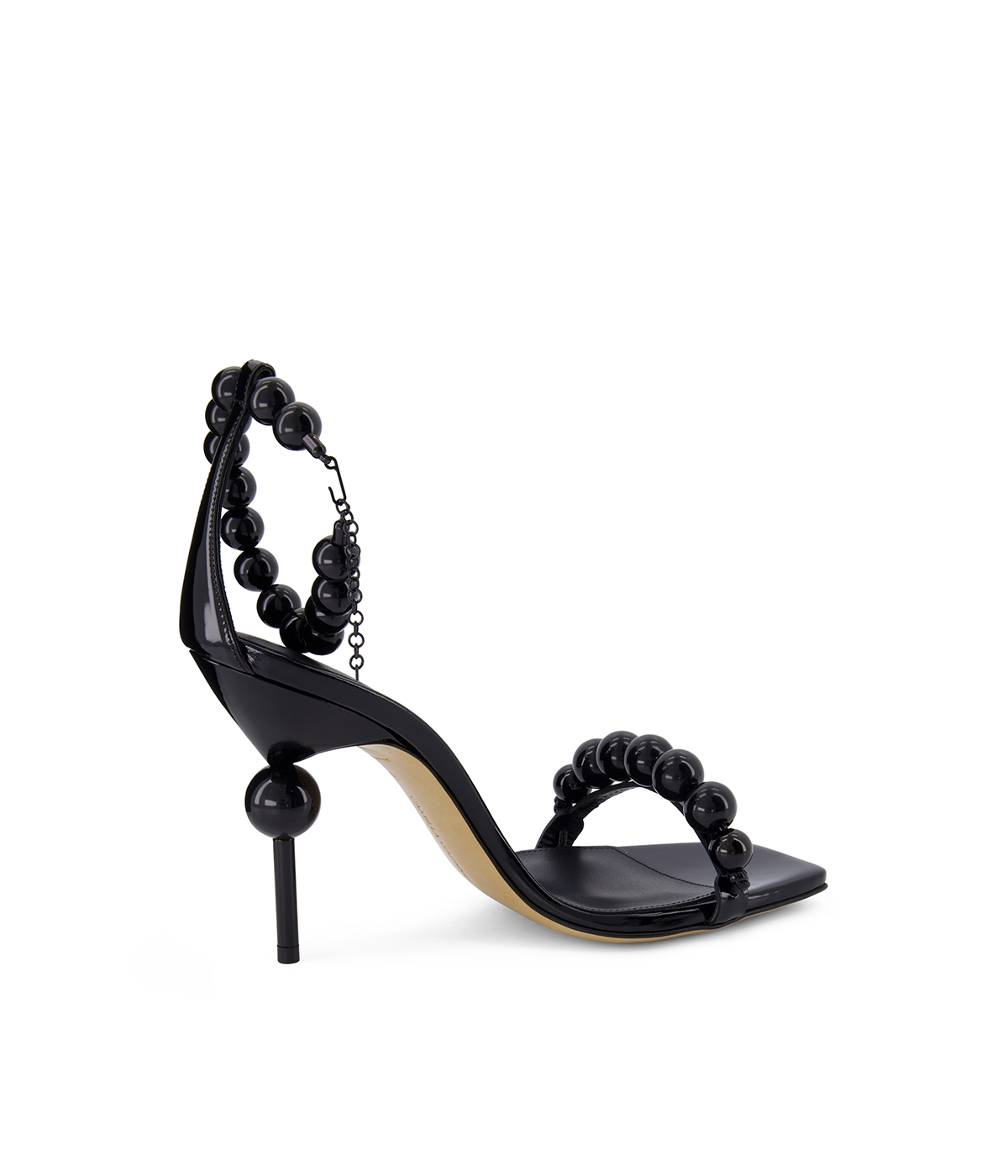 Olivia Necklace Sandal 105 in Black Sphere