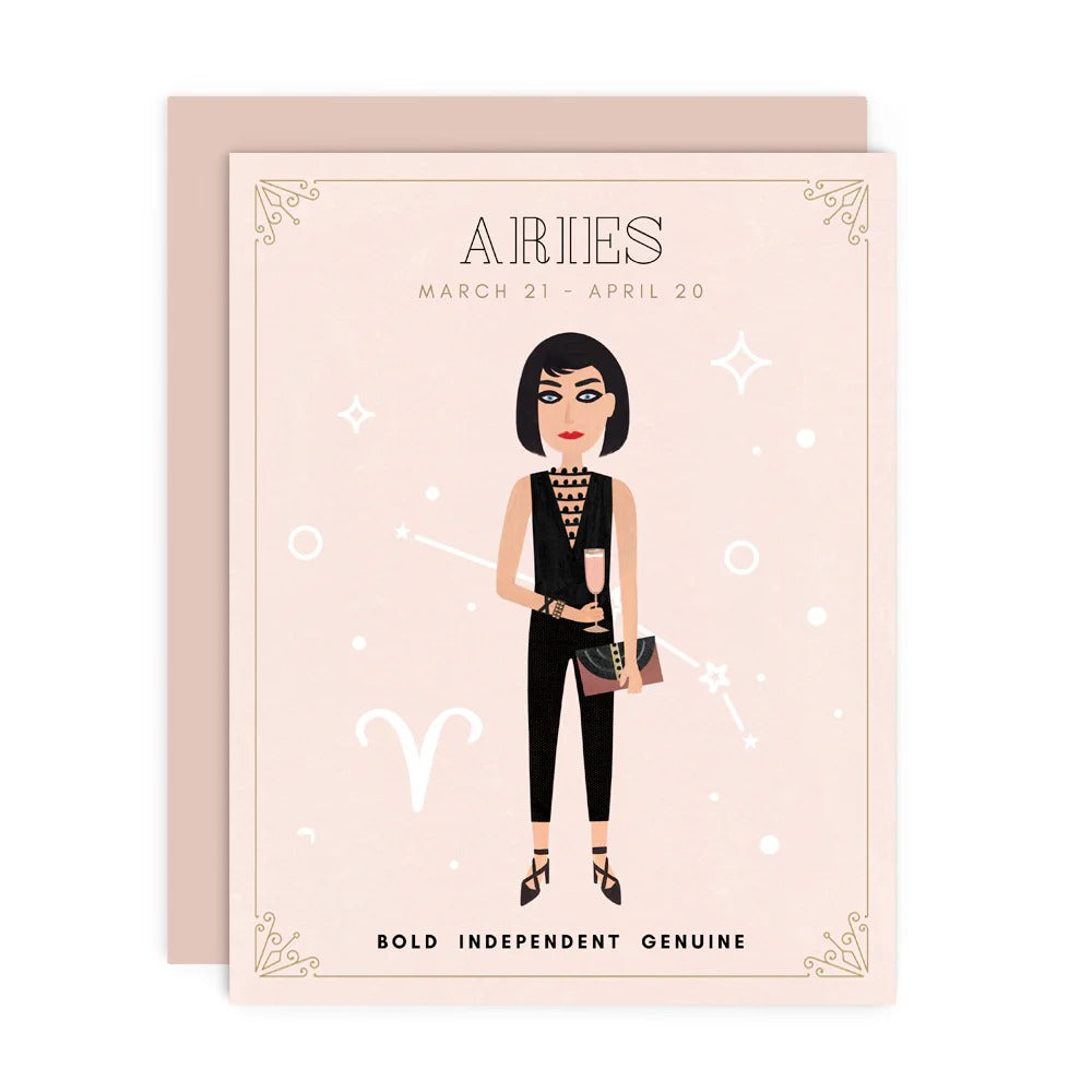 Zodiac Babe Card in Aries