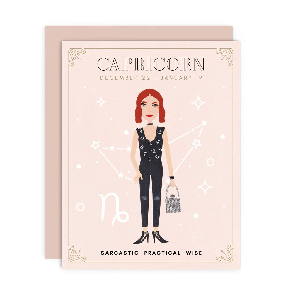 Zodiac Babe Card in Capricorn