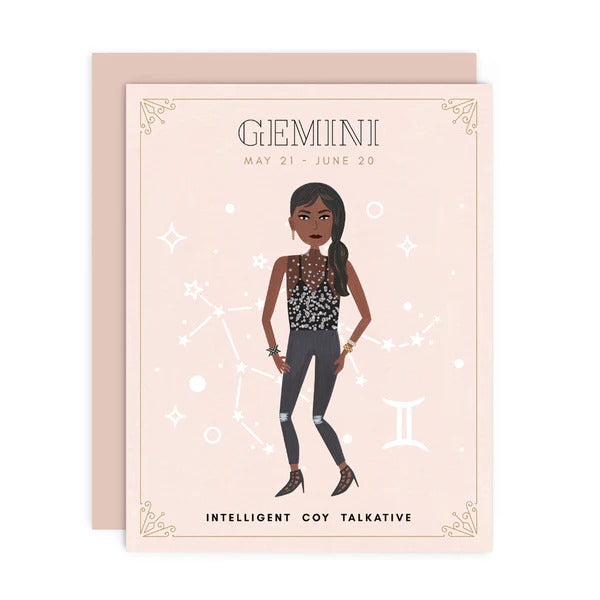 Zodiac Babe Card in Gemini