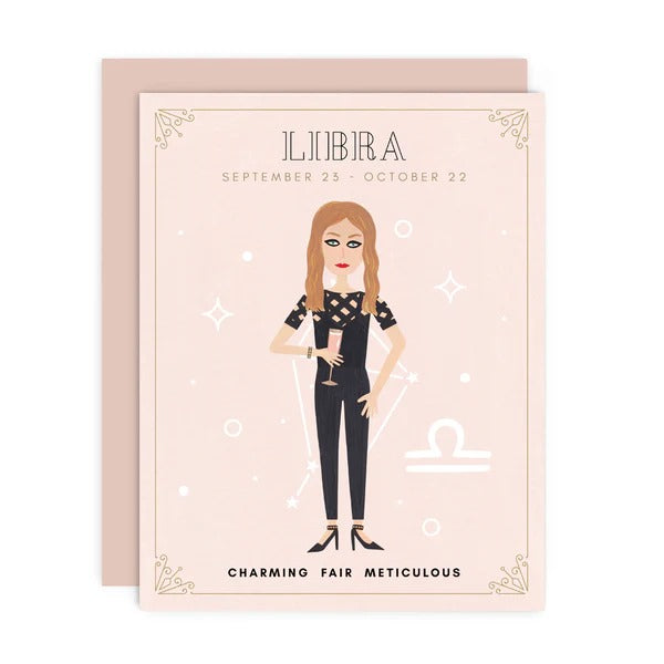 Zodiac Babe Card in Libra