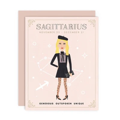 Zodiac Babe Card in Sagittarius