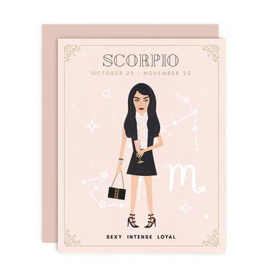 Zodiac Babe Card in Scorpio