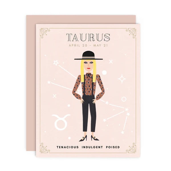 Zodiac Babe Card in Taurus