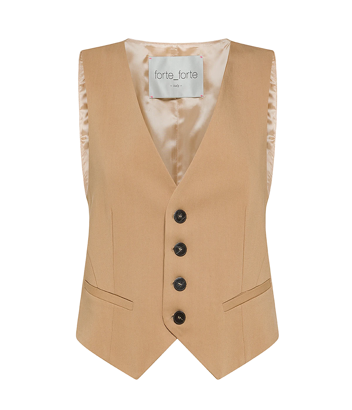 Wool Twill Waistcoat in Cashemire