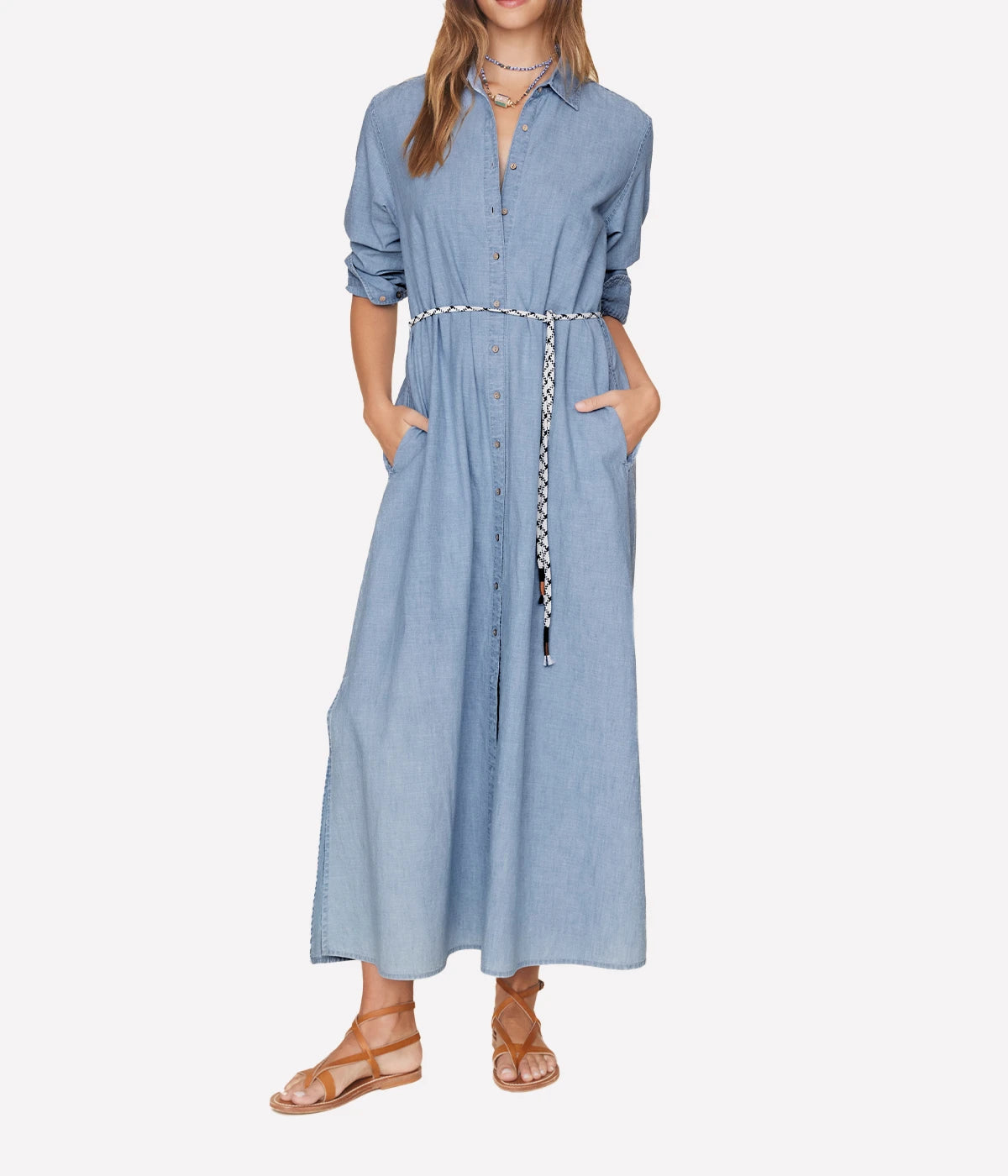 Bowden Dress in Dusty Blue