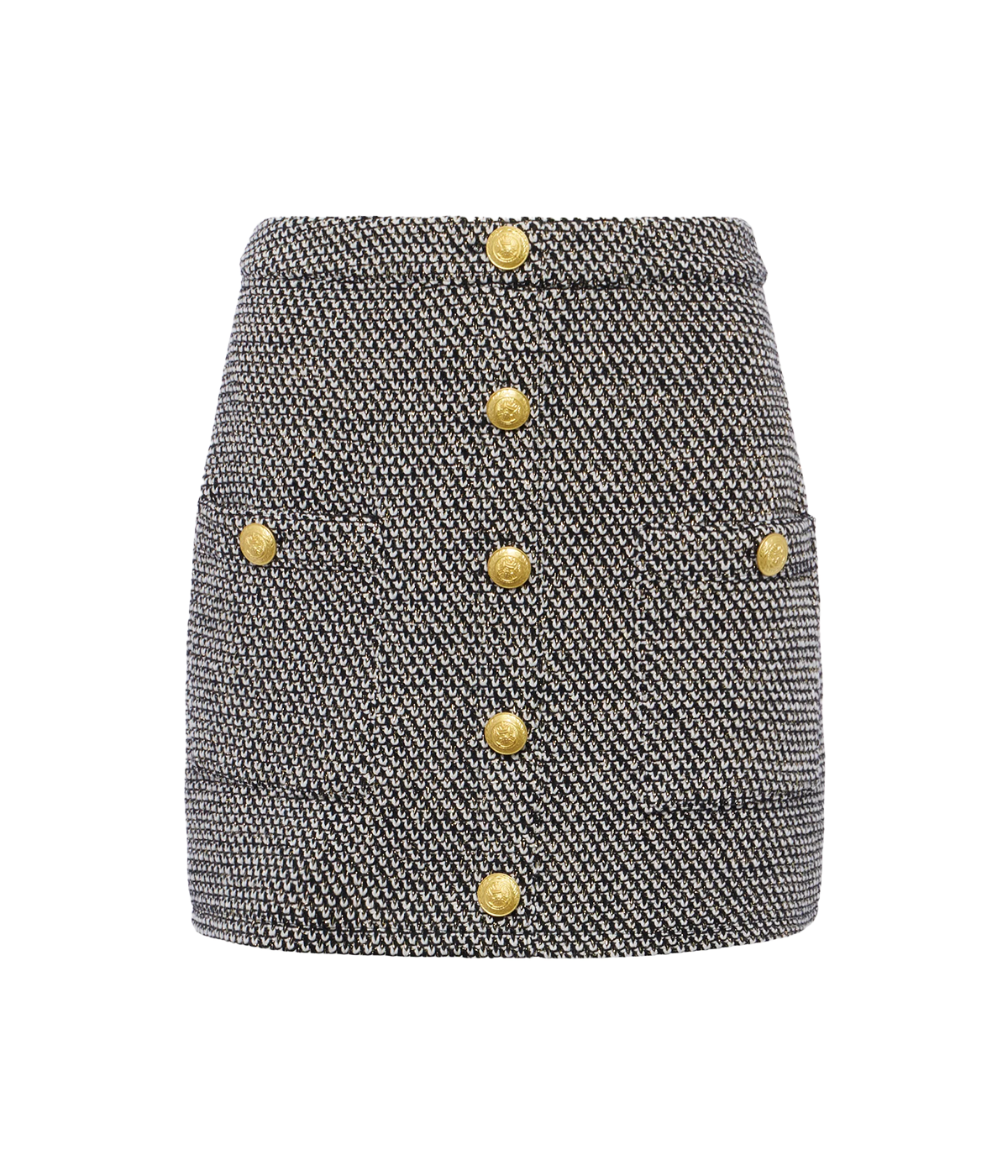 Zander Mini Skirt in Black Ivory Gold