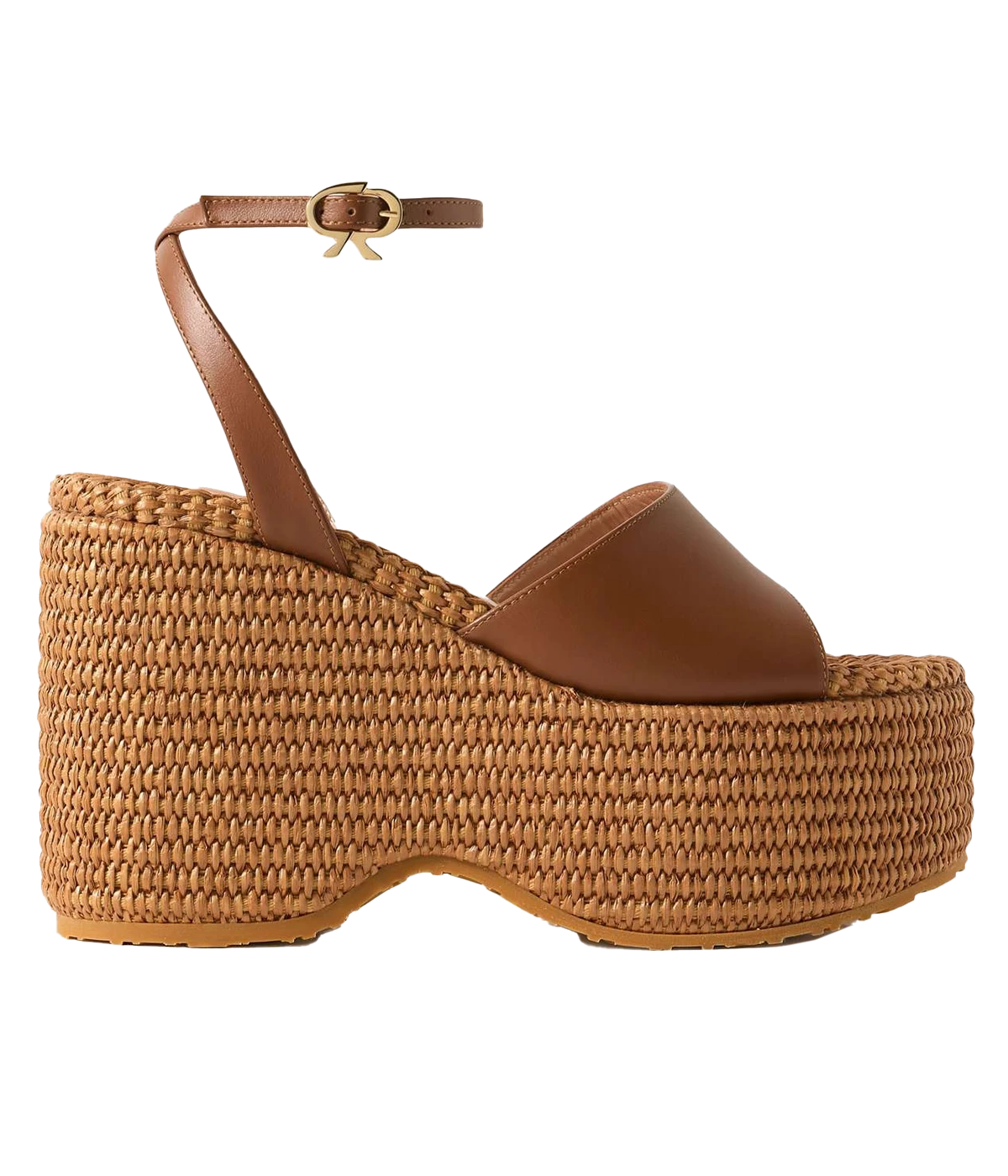 Thalia Wedge in Cuoio