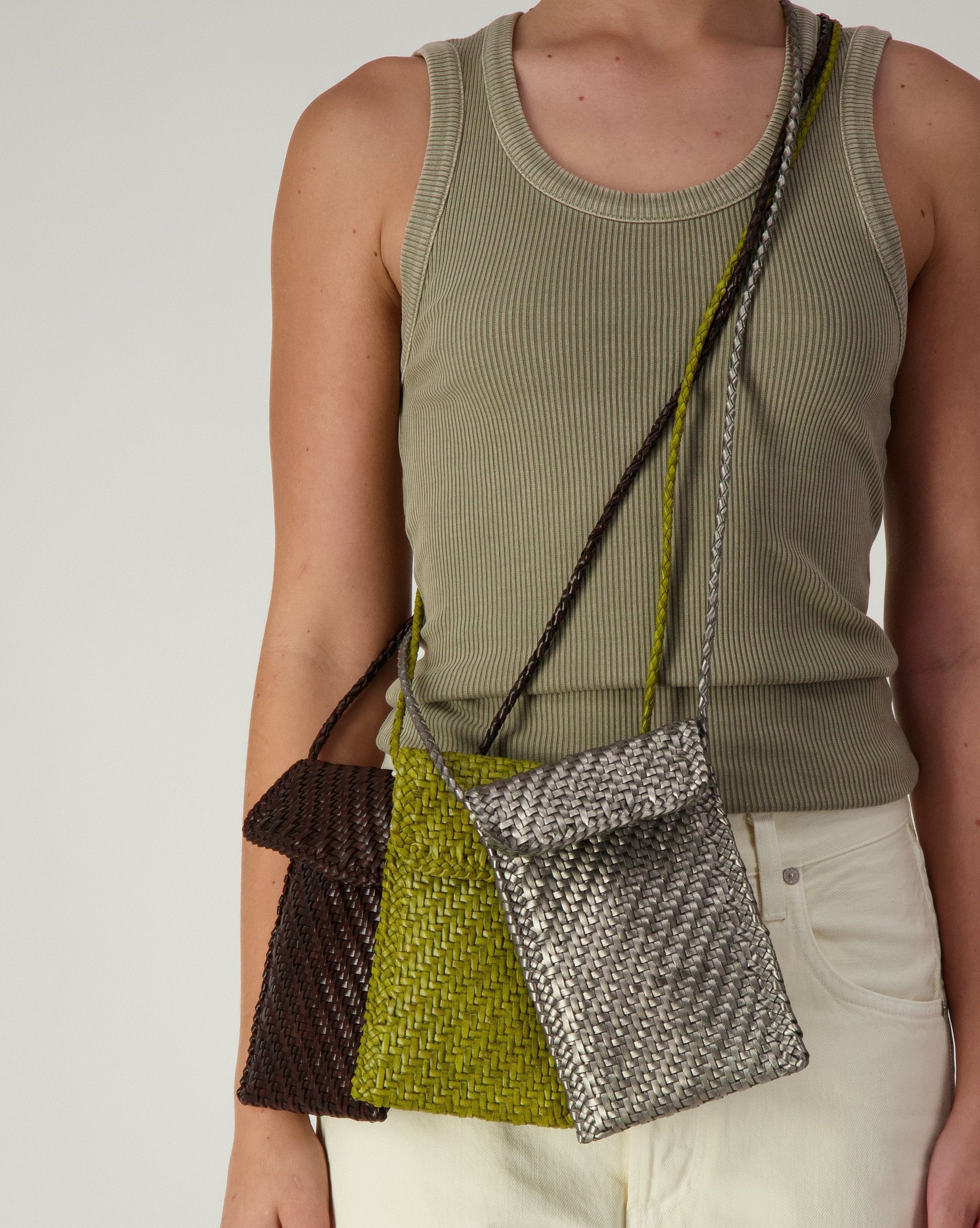 Phone Crossbody Bag in Bamboo Green