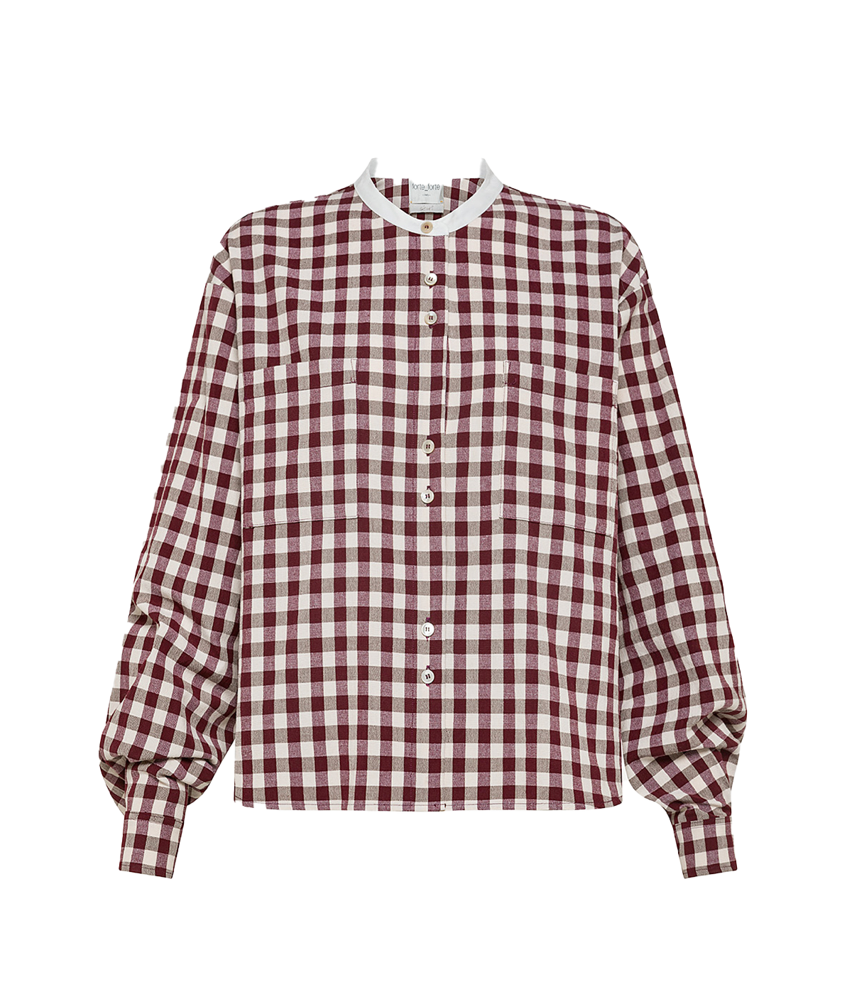 Cotton Gingham Shirt in Ruby