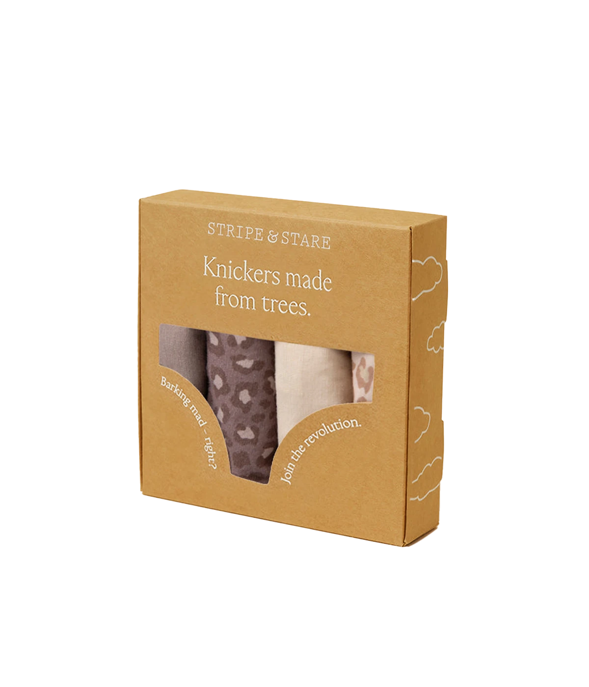 Knicker Four Pack in Neutral Leopard