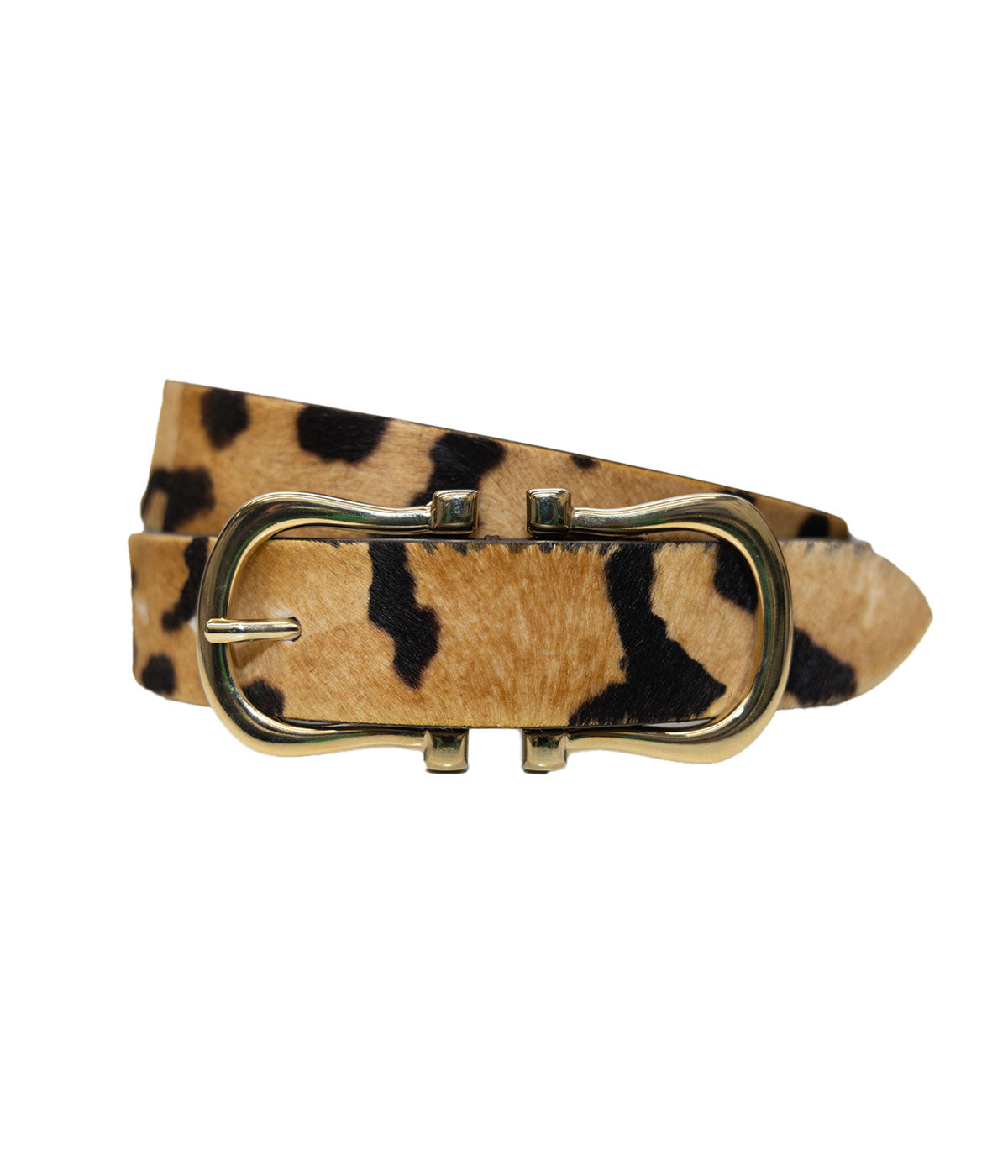 Baby Gold Nicky X Belt in Leopard