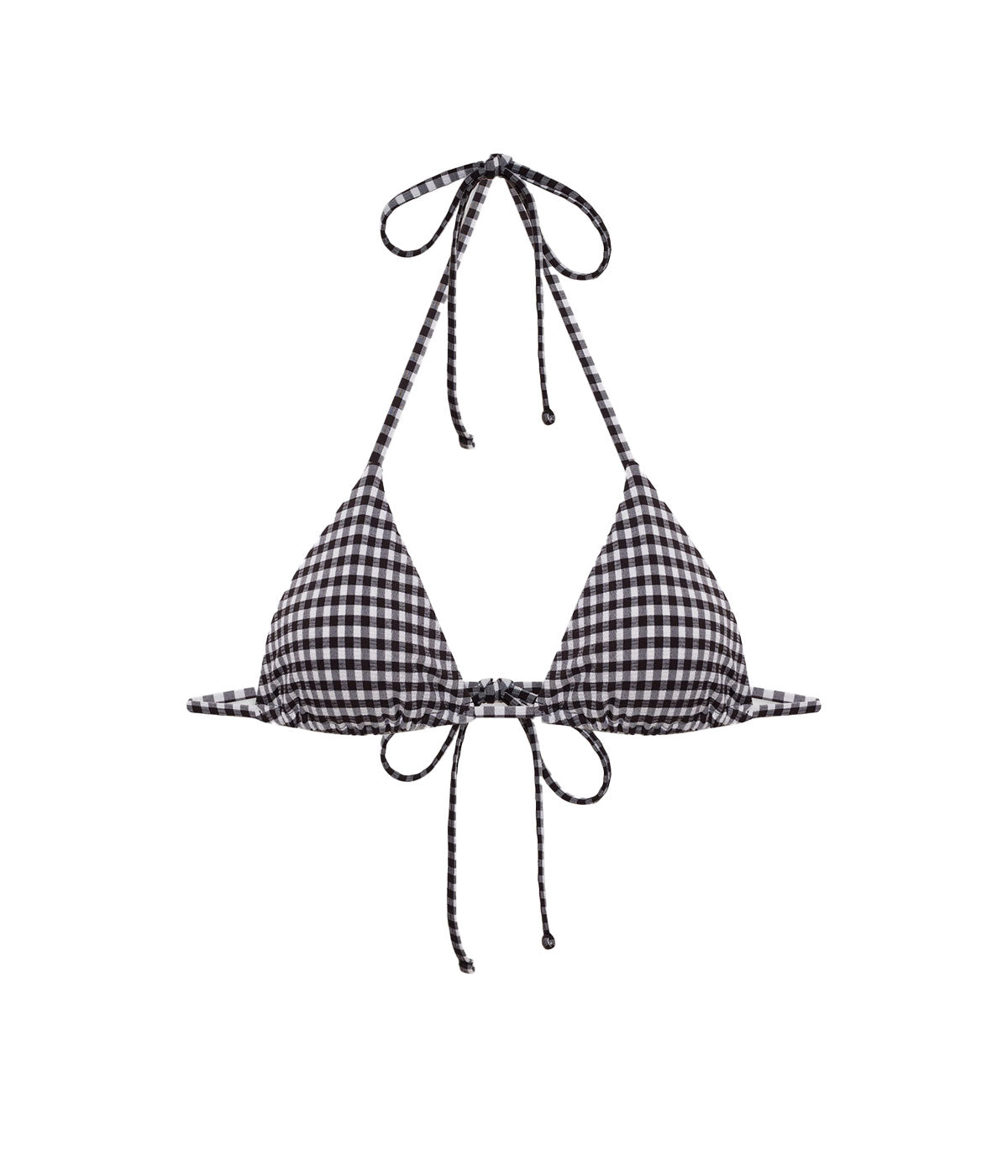 Nick Seersucker Bikini Top in Gingham