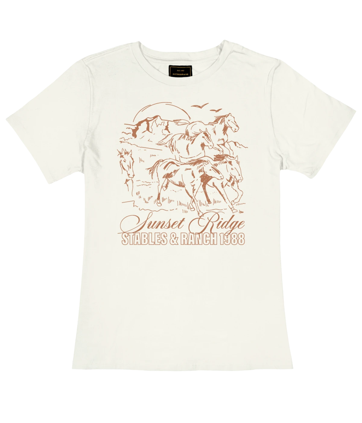 Sunset Ridge Tee in Antique White