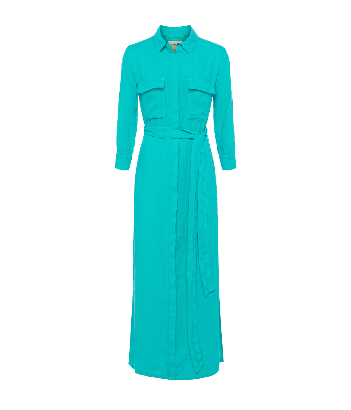 Cameron Long Shirt Dress in Spearmint