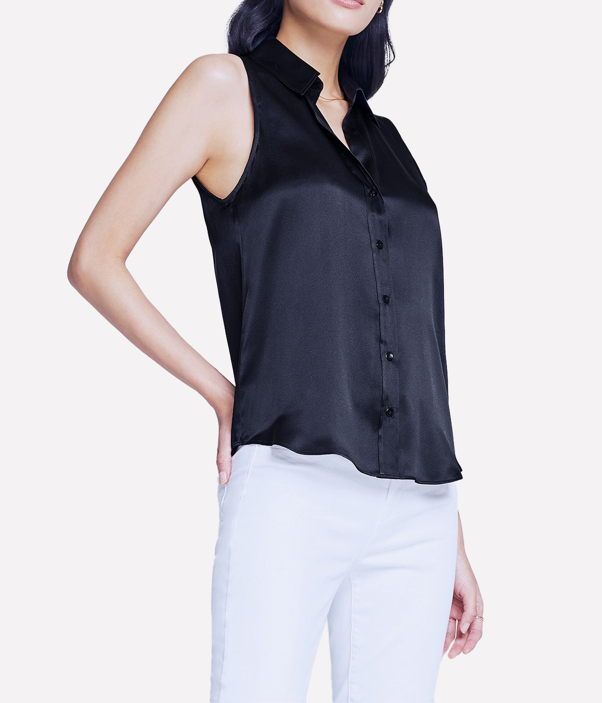 Emmy Short Sleeve Blouse in Black