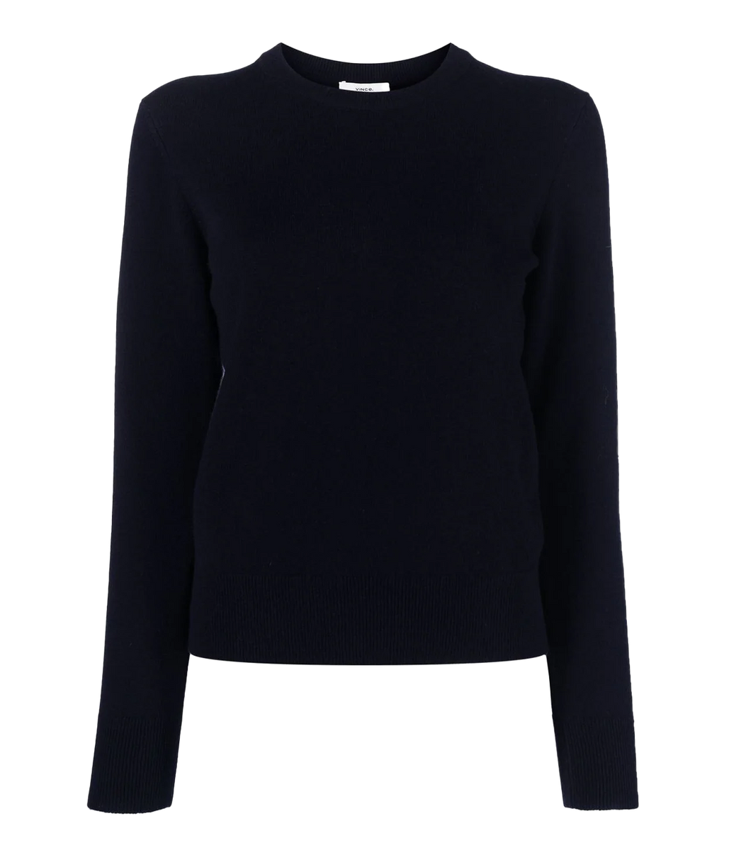 Fitted High Crew Neck Sweater in Coastal Blue – Calexico