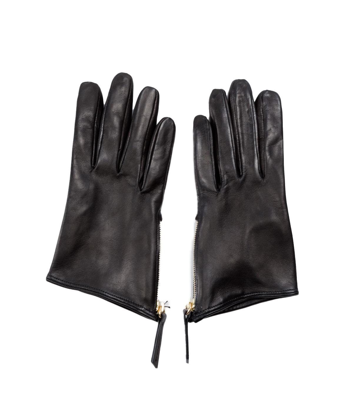 Madeliene Short Zip Gloves in Black