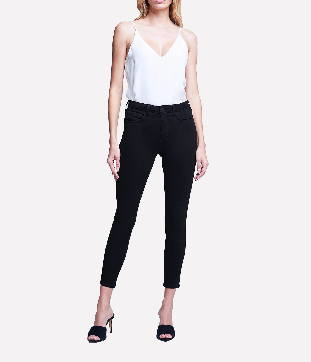 Margot High Rise Skinny Jean in Noir