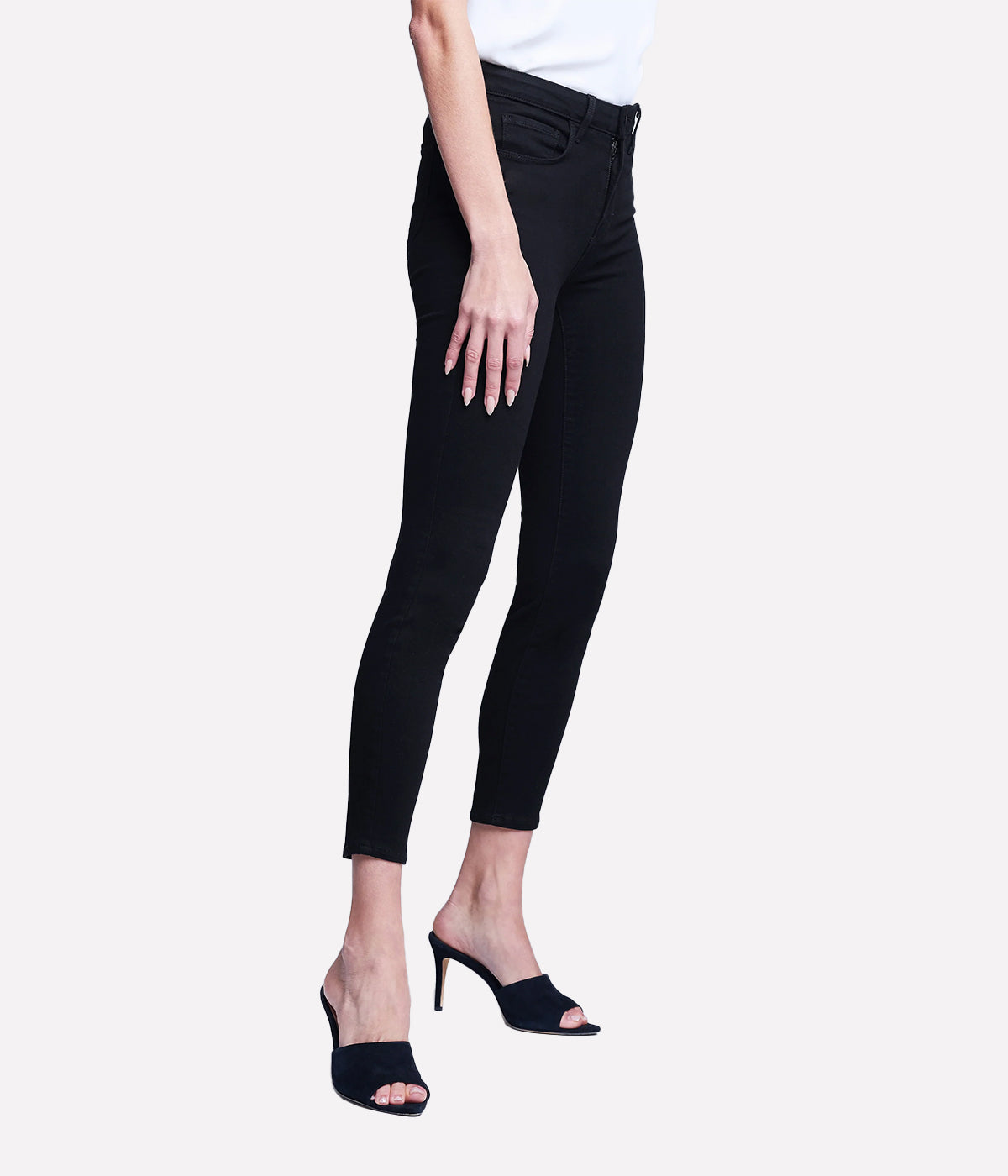 Margot High Rise Skinny Jean in Noir