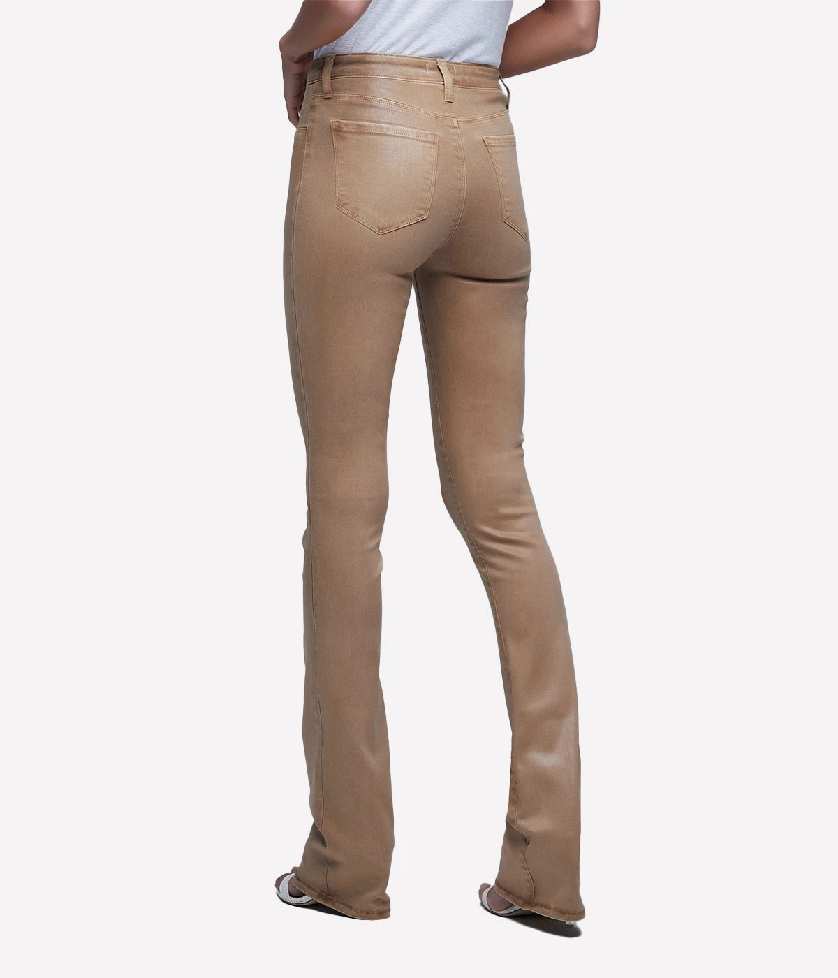 Selma High Rise Sleek Baby Boot Pants in Brioche Coated