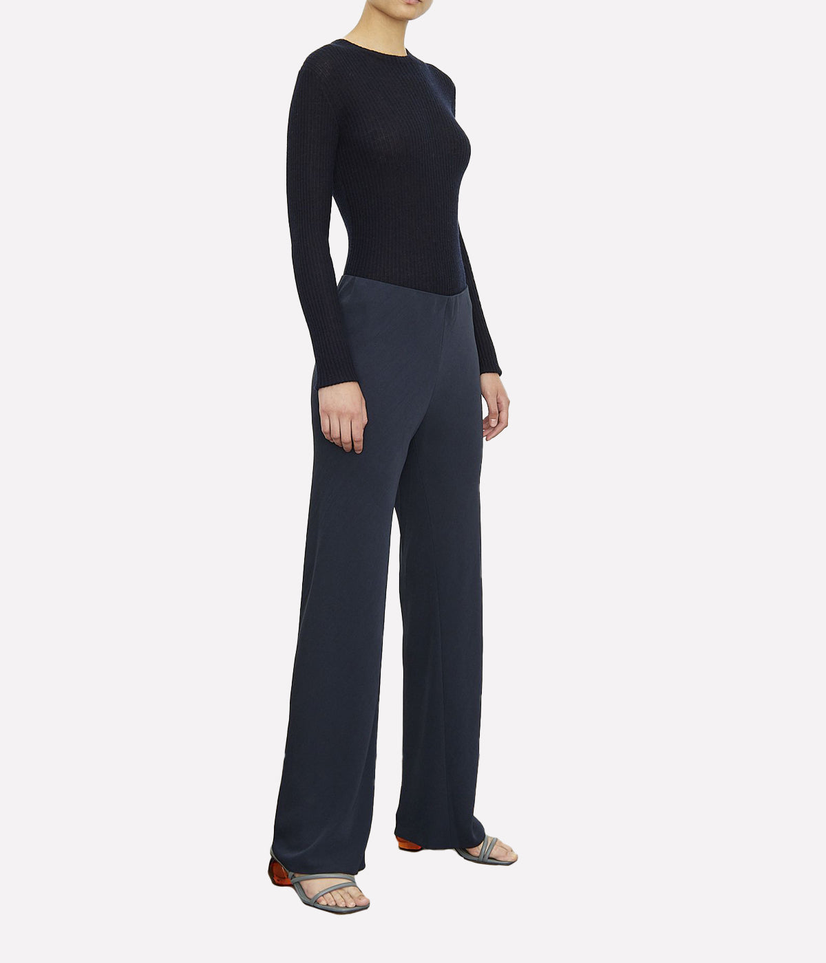 High Waisted Bias Pant in Costal