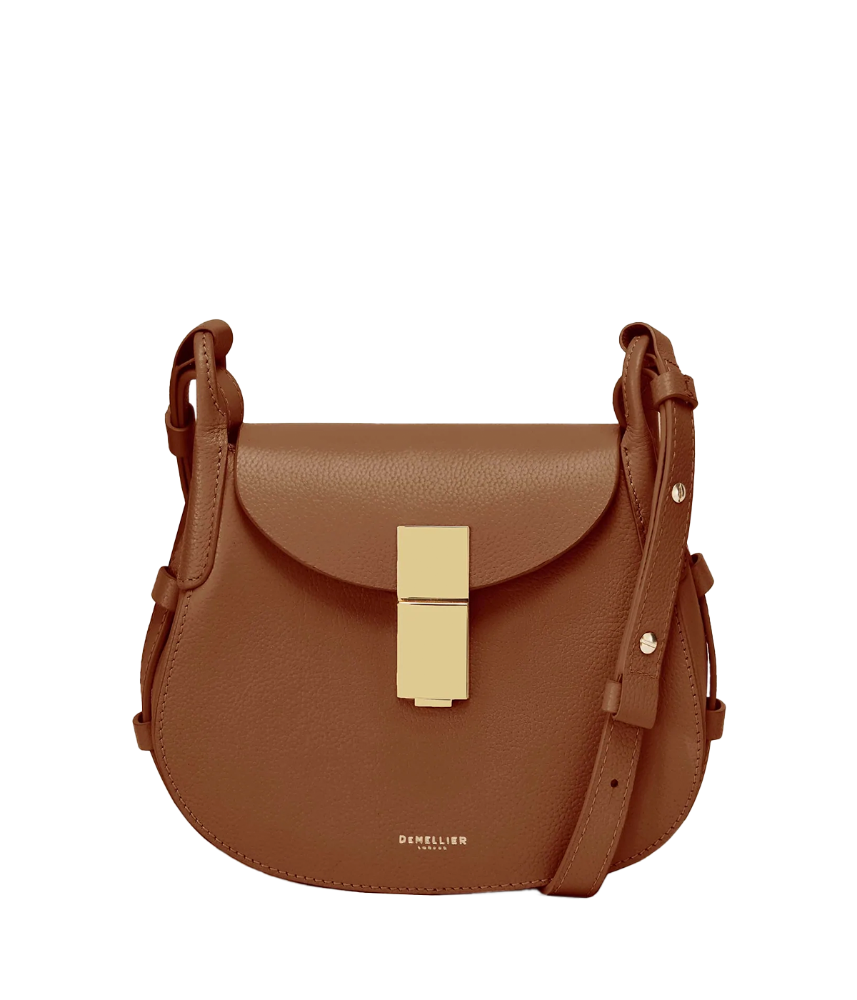 The New York Crossbody, Tan Small Grain